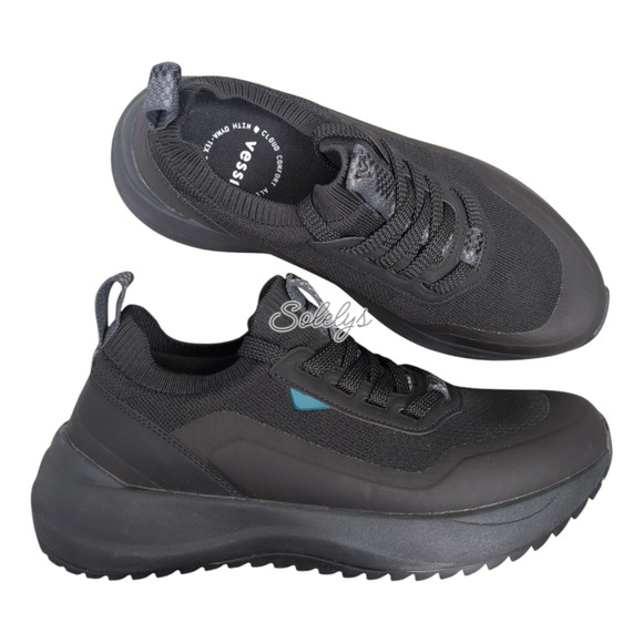 Vessi Stormburst Mens 7 Black Low Top Waterproof Dyma-Tex Knit Sneaker Boot - Picture 1 of 11